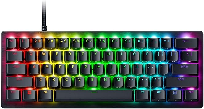 Razer Huntsman V3 Pro Mini 60% Esports Gaming Keyboard: Analog Optical Switches - Razer Snap Tap - Rapid Trigger - Adjustable Actuation - Dual-Purpose Mod Keys - Doubleshot PBT Keycaps - Black