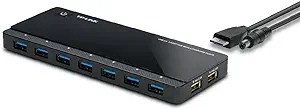 TP-Link Powered USB Hub 3.0 with 7 USB 3.0 Data Ports and 2 Smart Charging USB Ports. Compatible with Windows, Mac, Chrome & Linux OS, with Power On/Off Button, 12V/4A Power Adapter(UH720)