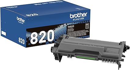 Brother Genuine Toner Cartridge, TN820, Replacement Black Toner, Page Yield Up to 3, 000 Pages, Amazon Dash Replenishment Cartridge