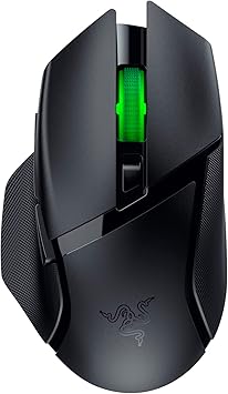 Razer Basilisk V3 X HyperSpeed Wireless Gaming Mouse: 285 Hr Battery with AA Battery - 18K Optical Sensor - Mechanical Switches - Chroma RGB - 9 Programmable Controls - Black