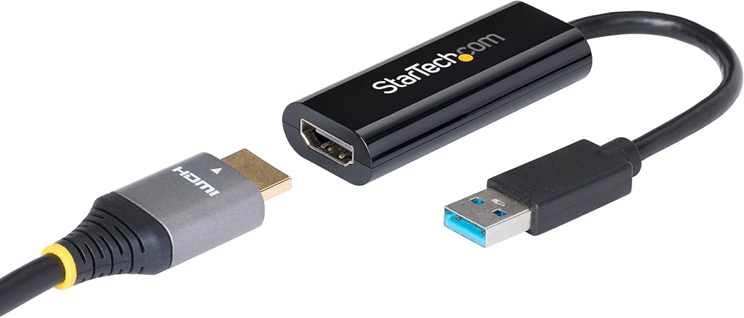 StarTech.com USB 3.0 to HDMI Adapter, USB to HDMI Monitor Converter for Windows, 1080P (No Support for macOS/ChromeOS/Linux)