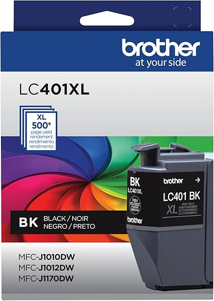 Brother Genuine LC401XLBK High Yield Black Ink Cartridge