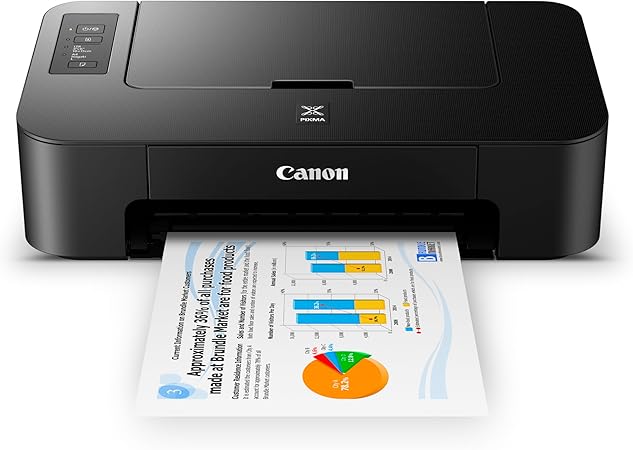 Canon TS202 Inkjet Photo Printer, Black (USB Required, not Included)