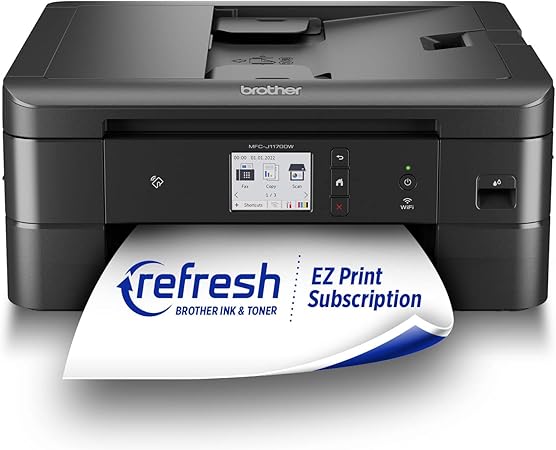 Brother MFC-J1170DW Wireless Color Inkjet All-in-One Printer with Mobile Device Printing, NFC, Cloud Printing & Scanning, Refresh Subscription and Amazon Dash Replenishment Ready