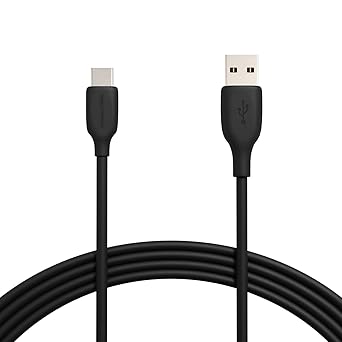 Amazon Basics USB-C to USB-A 2.0 Fast Charger Cable, 10 Foot, 480Mbps Speed, USB-IF Certified, for Apple iPhone 15, iPad, Samsung Galaxy, Tablets, Laptops, Black