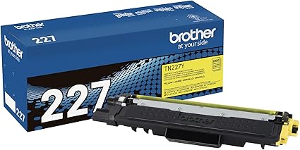 Brother Genuine TN227Y, High Yield Toner Cartridge, Replacement Yellow Toner, Page Yield Up to 2,300 Pages, TN227, Amazon Dash Replenishment Cartridge, 15.3 x 4.1 x 6.1 inches