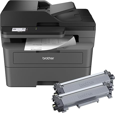 Brother MFC-L2820DW XL Wireless Compact Monochrome All-in-One Laser Printer with Copy, Scan and Fax, Duplex, Black & White | Up to 4,200 Pages of Toner Included(1), Amazon Dash Replenishment Ready