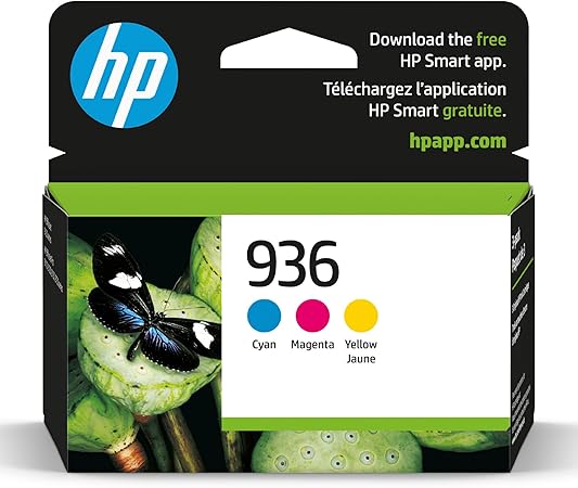 HP 936 Cyan/Magenta/Yellow Standard Yield Ink Cartridges, 3/Pack (6C3Z3LN)