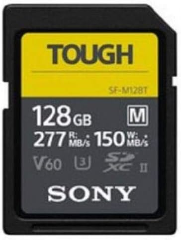 Sony TOUGH-M series SDXC UHS-II Card 128GB, V60, CL10, U3, Max R277MB/S, W150MB/S (SF-M128T/T1)