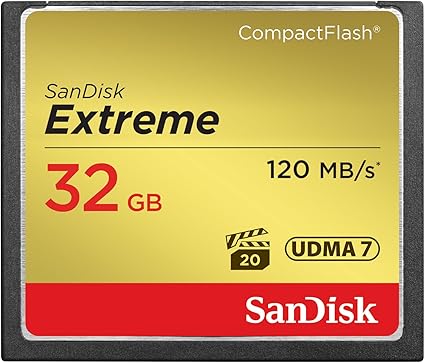 SanDisk 32GB Extreme CompactFlash Memory Card UDMA 7 Speed Up To 120MB/s - SDCFXSB-032G-G46