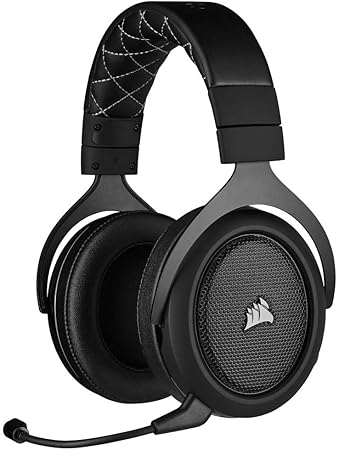 Corsair HS70 Pro Wireless Gaming Headset - 7.1 Surround Sound Headphones for PC, MacOS, PS5, PS4 - Discord Certified - 50mm Drivers – Carbon,Black