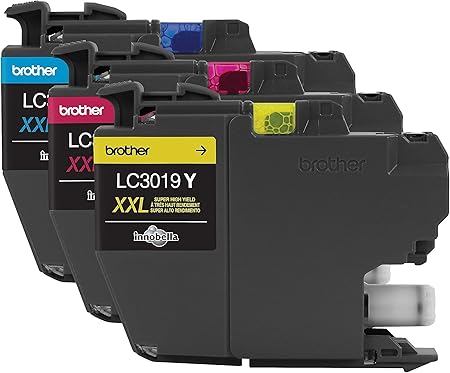 Brother Printer LC30193PK Super High Yield XXL 3 Pack Ink Cartridges- 1 Ea: Cyan/Magenta/Yellow Ink