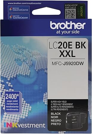 Brother LC20EBK Super High Yield Black Ink Cartridge,