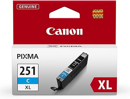 Canon CLI-251XL Cyan Compatible to iP7220,iX6820,MG5420,MG5520/MG6420,MG5620/MG6620,MX922/MX722,iP8720,MG6320,MG7120,MG7520 Printers