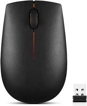 Lenovo 300 Wireless Mouse – Computer Mouse for PC, Laptop with Windows – Ambidextrous Design – 2.4 GHz Nano USB Receiver – 12 Month Battery Life