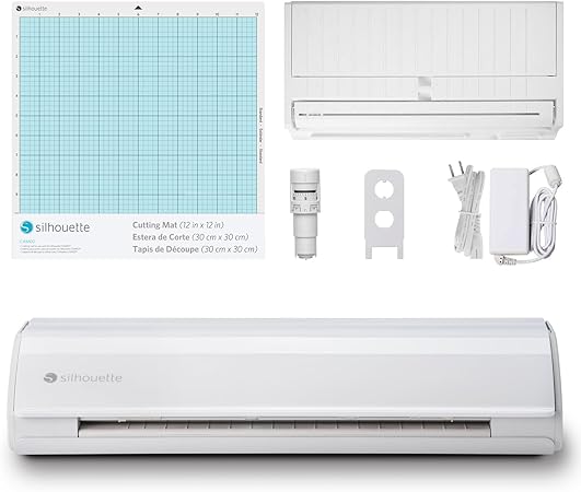 Silhouette Cameo 5 12 inch Vinyl Cutting Machine with Studio Software, Electric Tool and ES Mat Compatible, SNA and IPT, 50 db, White Edition