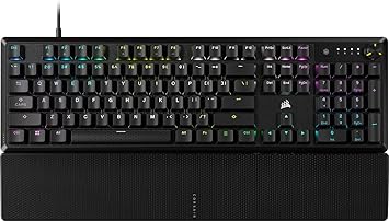 CORSAIR K70 CORE RGB Mechanical Gaming Keyboard with Palmrest - Pre-lubricated Corsair MLX Red Linear Keyswitches - Sound Dampening - Media Control Dial - iCUE Compatible - QWERTY NA Layout - Black