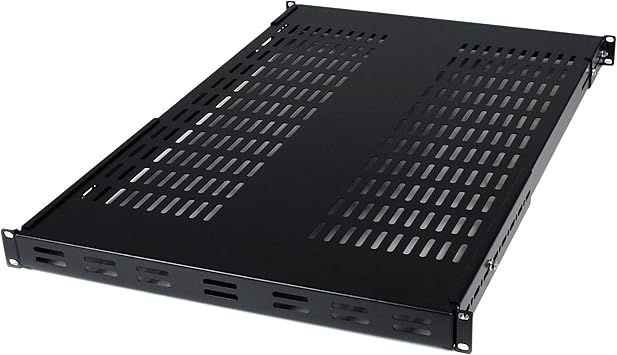 StarTech.com 1U Adjustable Vented Server Rack Mount Shelf - 175lbs - 19.5 to 38in Adjustable Mounting Depth Universal Tray for 19