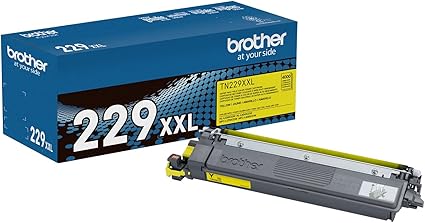 Brother Genuine TN229XXLY Yellow Super High Yield Printer Toner Cartridge - Print up to 4,000 Pages (1)