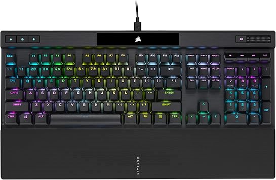 Corsair K70 RGB PRO Mechanical Gaming Keyboard - Cherry MX Brown Keyswitches - 8,000Hz Hyper-Polling - Durable PBT Double-Shot Keycaps - Magnetic Soft-Touch Palm Rest - Black (QWERTY - NA Layout)