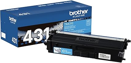 Brother Printer TN431C Standard Yield Toner-Retail Packaging, Cyan