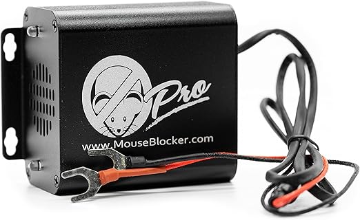 Mouse Blocker Pro 12Volt High Powered Ultrasonic Mouse and Rodent Deterrent with with an Eviction Mode and Dual Strobing LEDs for Your Vehicle