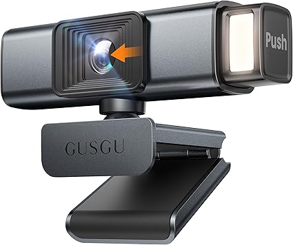 GUSGU G940 2K Quad HD Webcam for PC, with Microphone & Privacy Protection, Web Camera for Desktop Computer/Laptop/MacBook, USB Streaming Camera