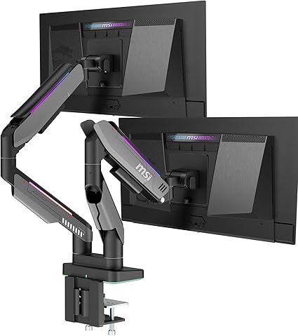 MSI MPG MT201DR - Premium RGB Dual Monitor Stand Arms, 17-35