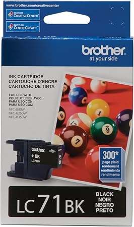 Brother Printer LC71BK Standard Yield Black Ink