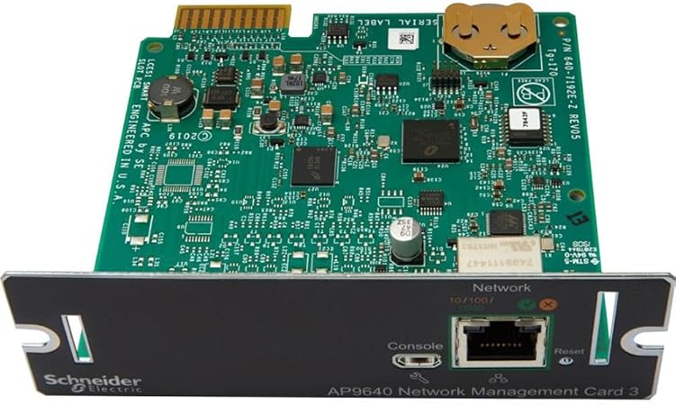 APC Brand UPS Network Management Card 3, Model AP9640, Compatible with Desktop, Hardware Interface Ethernet