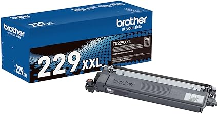 Brother Genuine TN229XXLBK Black Super High Yield Printer Toner Cartridge - Print up to 4,500 Pages(1)