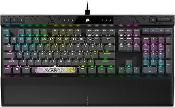 CORSAIR K70 MAX RGB Magnetic-Mechanical Wired Gaming Keyboard - Adjustable Actuation MGX Switches - Rapid Trigger Mode - PBT Double-Shot Keycaps - iCUE Compatible - QWERTY NA Layout - Black