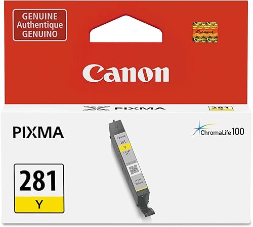 Canon CLI-281 Yellow Ink Tank Compatible to TR8520, TR7520, TS9120 Series,TS8120 Series, TS6120 Series, TS9521C, TS9520, TS8220 Series, TS6220 Series