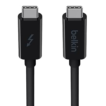 Belkin Thunderbolt 3 USB C to USB C 3.3ft/1M Long Data Transfer Power Cable with 20 Gbps Data Transfer Speed & Up To 10 Gbps for USB3.1 Devices - Supporting Thunderbolt, 4K & Ultra HD Display (Black)