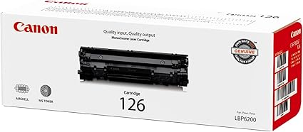 Canon Genuine Toner Cartridge 126 Black (3483B001), 1-Pack, for Canon imageCLASS LBP6200d, LBP6230dw Laser Printers