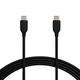 Amazon Basics USB-C to USB-C 2.0 Fast Charger Cable, 10 Foot, 480Mbps Speed, USB-IF Certified, for Apple iPhone 15, iPad, Samsung Galaxy, Tablets, Laptops, Black