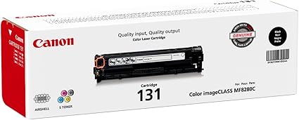 Canon Genuine Toner, Cartridge 131 Black (6272B001), 1 Pack Color imageCLASS MF8280Cw, MF624Cw, MF628Cw, LBP7110Cw Laser Printer