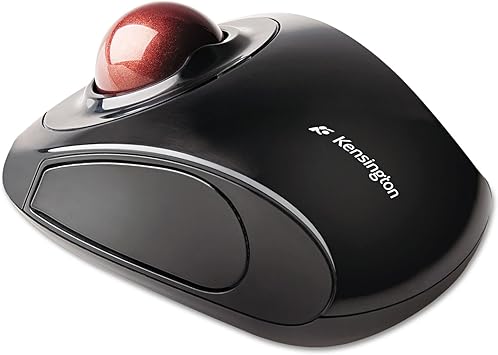 Kensington Orbit Wireless Trackball Mouse with Touch Scroll Ring (K72352US),Black