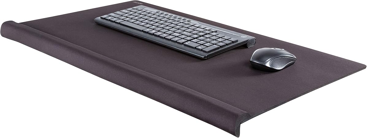 Allsop Ergoedge Deskpad W/Large Wrist Rest and Mousing Surface Foam, Large, Black