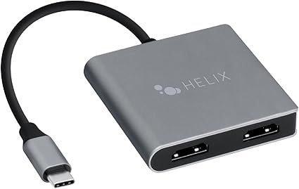 HELIX 4-in-1 USB-C Adapter with Dual HDMI, USB-C, and USB-A 3.0