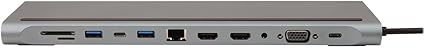 HELIX 12-in-1 USB-C 100-Watt PD Docking Hub with Dual 4K HDMI