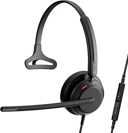 EPOS Impact 730T Wired Office Headset with Noise Cancelling Microphone, USB Connectivity, Lightweight Design, and Inline Controller - Perfect for Home Office and Call Centers