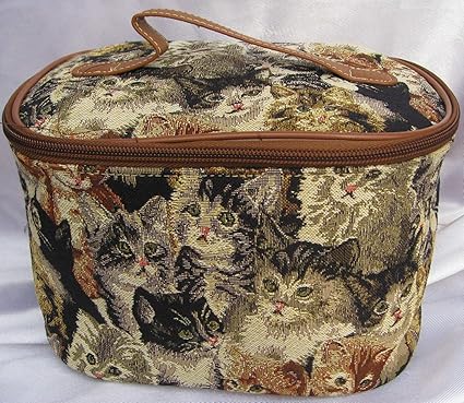 Sainty TC01-Cat Cat Tapestry Makeup Case