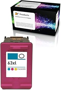 Refilled Ink Cartridge Replacement for HP 63XL for Deskjet 2130 2132 3630 3632 3634 1110 Envy 4520 Officejet 3830 Printers (1 Color)