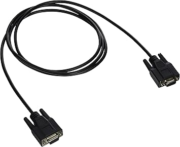 C2G Legrand DB9 Cable, Black Serial RS232 Cable, 6 Foot Serial Cable, CMG-Rated Female to Female Serial Cord, C2G 52035