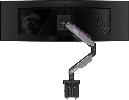 MSI MPG MT201R - Premium RGB Single Monitor Stand Arm, Supports 17-49