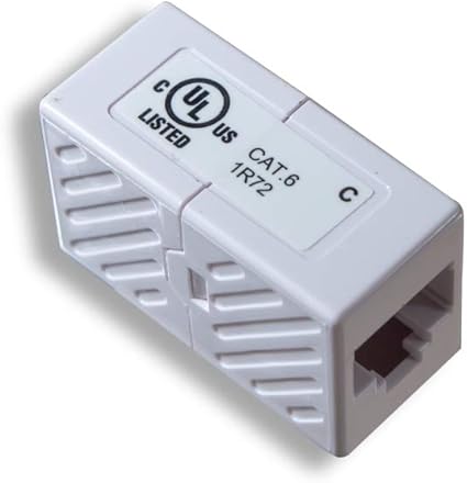 Inline Coupler Cat6, Female RJ45 to Female RJ45, White Color (ZNWN2766-WH)