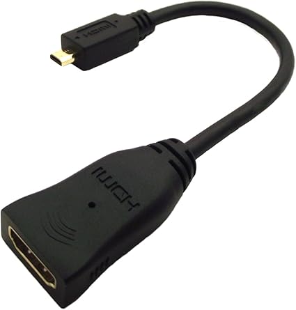 Accell Micro HDMI (HDMI-D Male) to HDMI (Female) Adapter - Resolutions up to 1920x1080 Full HD