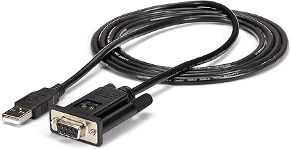 StarTech.com USB to Serial RS232 Adapter - DB9 Serial DCE Adapter Cable with FTDI – Null Modem - USB 1.1 / 2.0 – Bus-Powered (ICUSB232FTN)