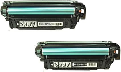 HP 507A CE400A Remanufactured Toners Cartridges Replacement for Laserjet 500, M551 Printer Series - Set of 2, Black